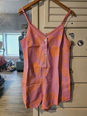 KEALOPIKO AE'O ROMPER - SIZE MEDIUM - TAHITI PRINT - LILAC COLOR